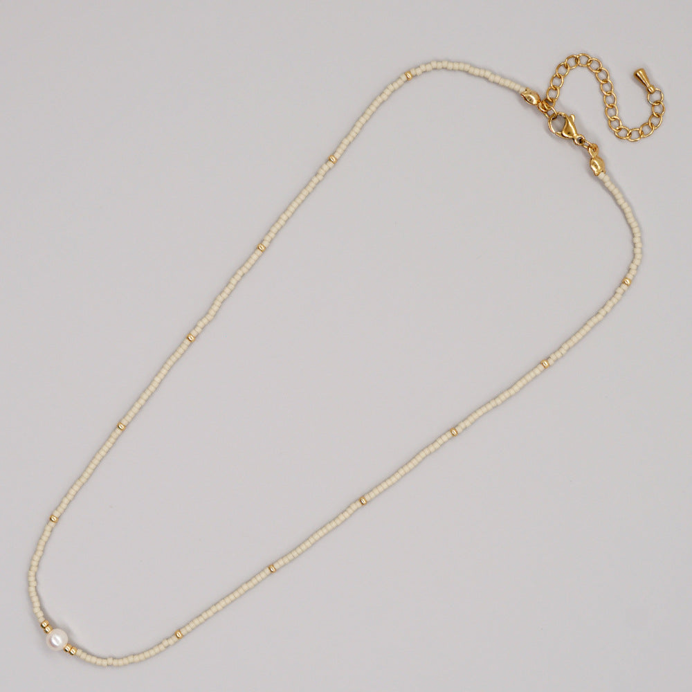 Wholesale Boho Style Handmade Beaded Glass Necklace