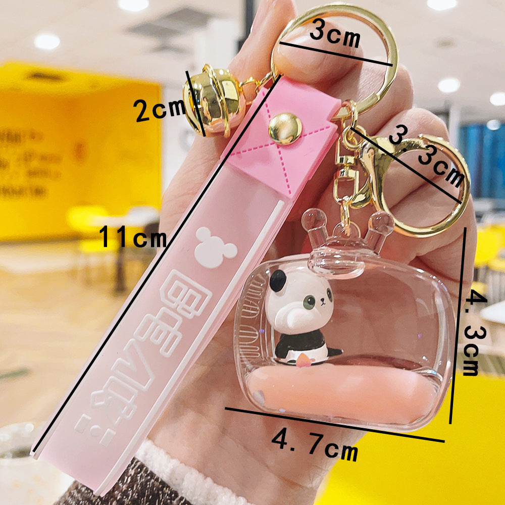 Wholesale Oiled Acrylic Floating Doll Panda Keychain