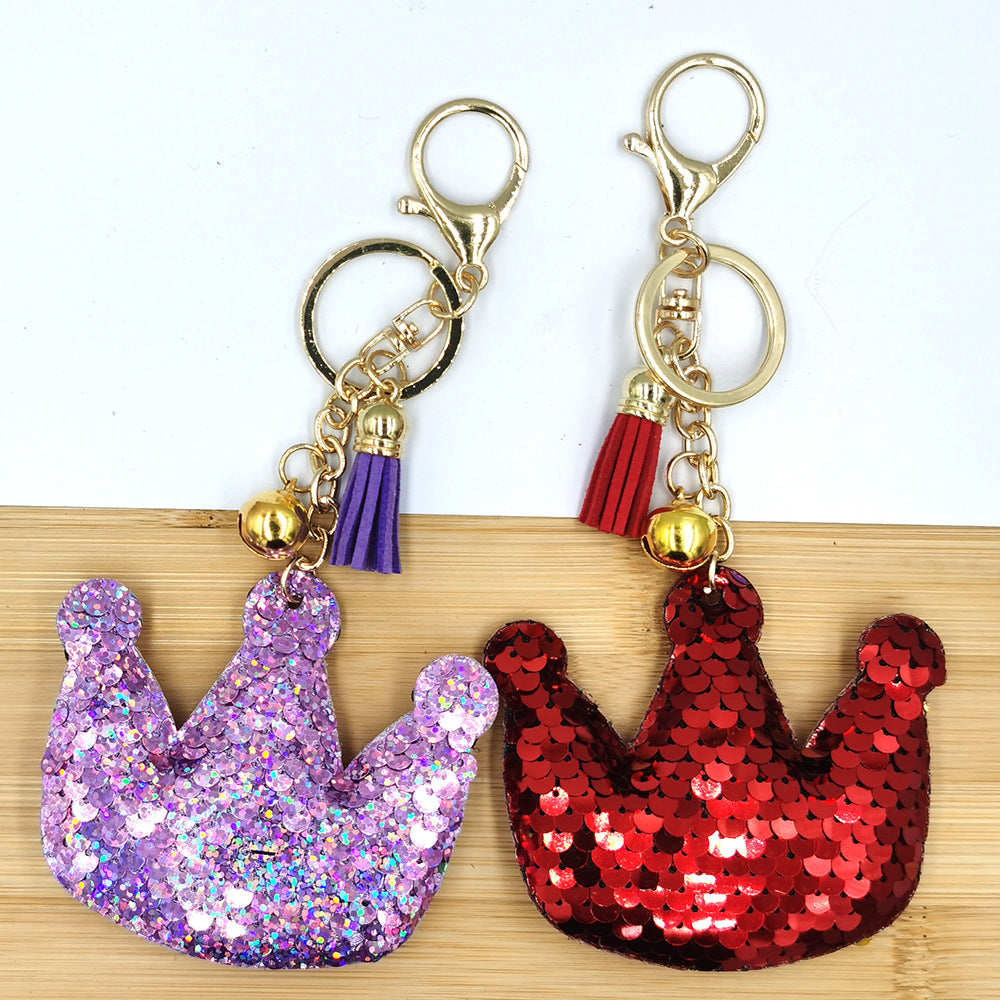 Wholesale Sequin Crown Metal Keychains