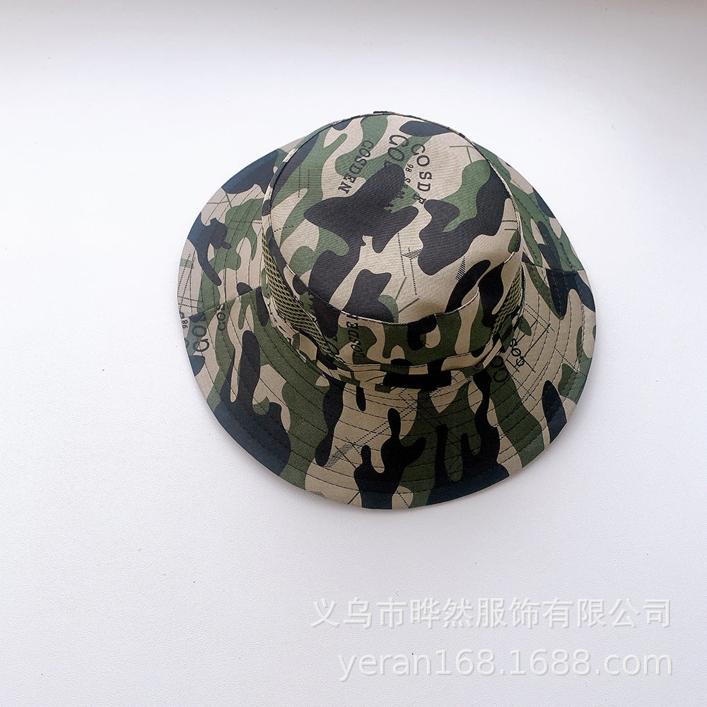 Wholesale Cotton Kids Sunshade Camouflage Bucket Hat
