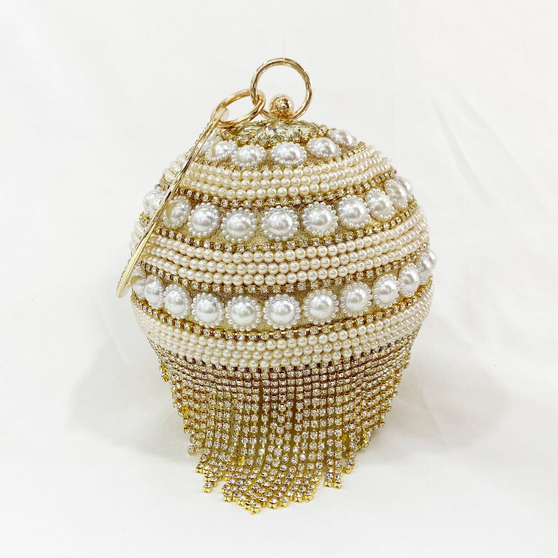 Wholesale Round Diamond Tassel Bag With Diamonds OLY-SD-QY004