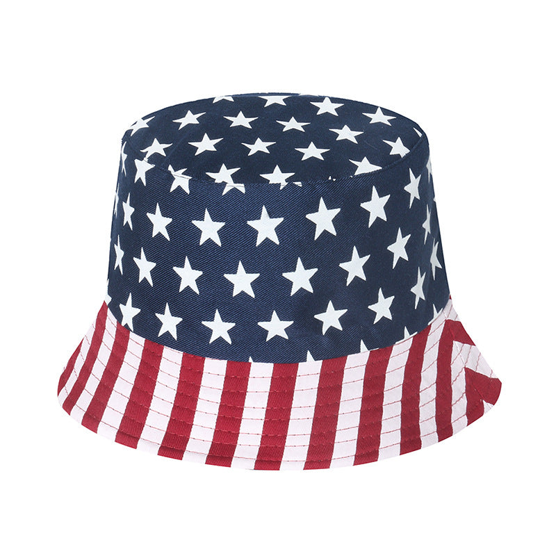 Wholesale American Independence Day Polyester Bucket Hat Women