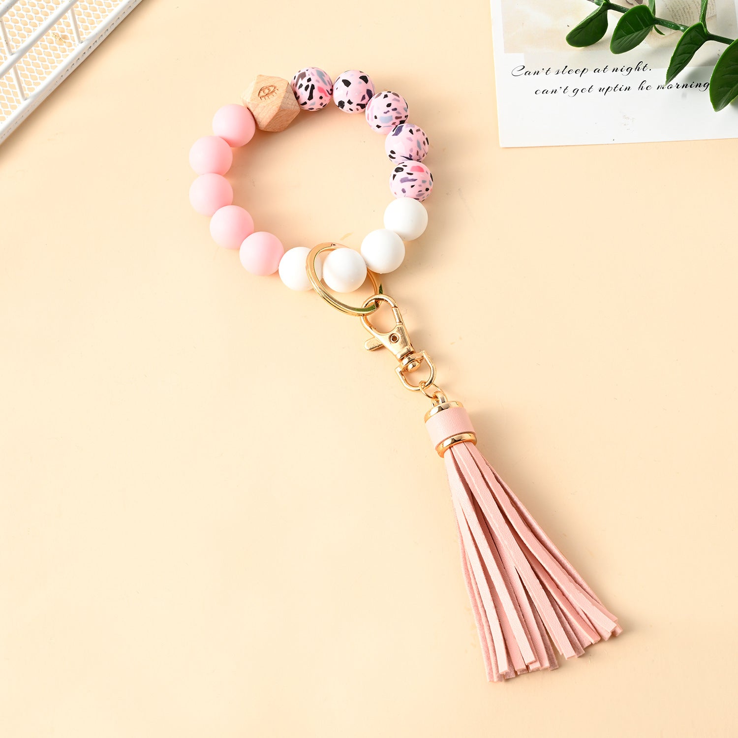 Wholesale Tassel Anti-lost Acrylic Wrist Keychain