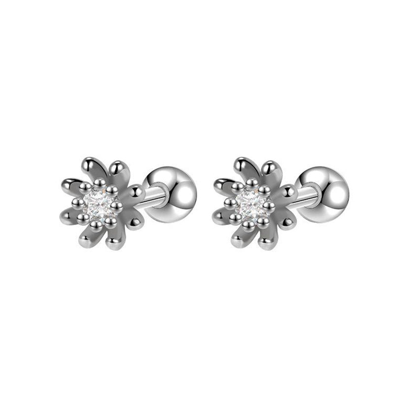 Wholesale Rose Stud Set Earrings Stainless Steel