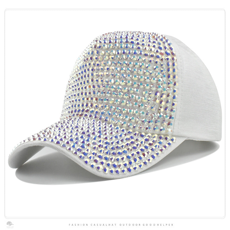Venta al por mayor Gorra de béisbol de poliéster con diamantes