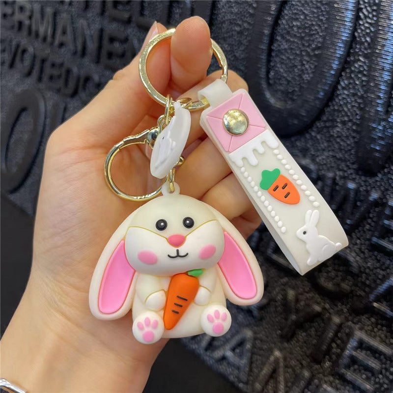 Wholesale Silicone Rabbit Doll Creative Key Chain