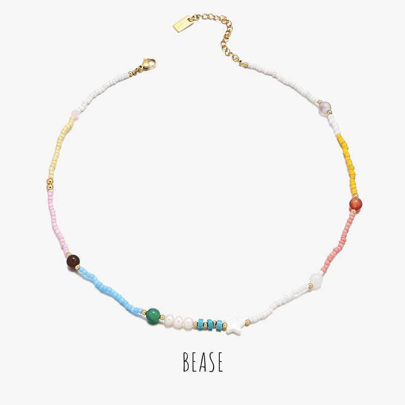 Wholesale Titanium Steel Natural Pearl Necklaces