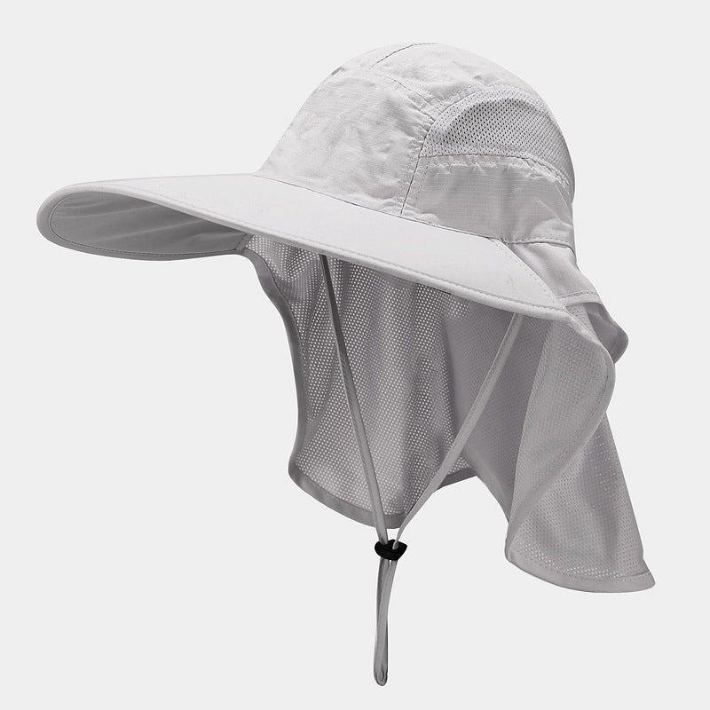 Wholesale Polyester Double-layer Mesh Shawl Sunscreen Hat