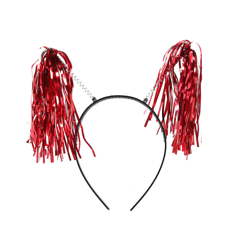 Wholesale Color Rain Silk Fabric Hair Hoop 10PCS