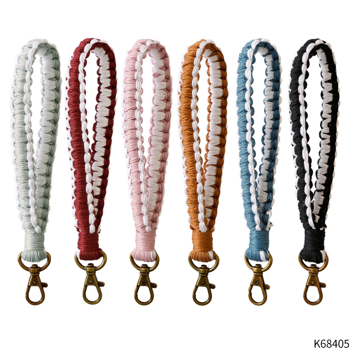Wholesale Hand Braided Lanyard Wrist Strap Keychain