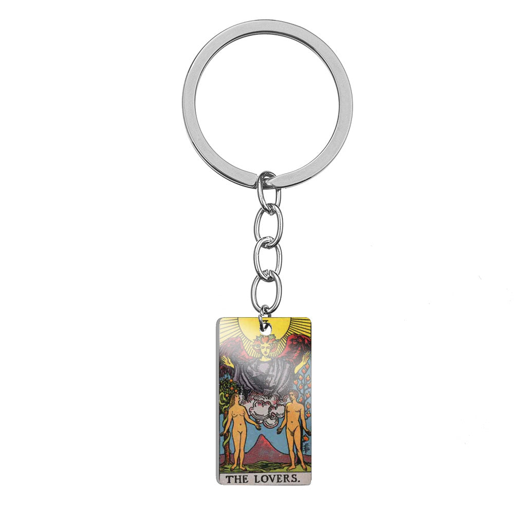 Wholesale Tarot Color Printing Stainless Steel Keychain