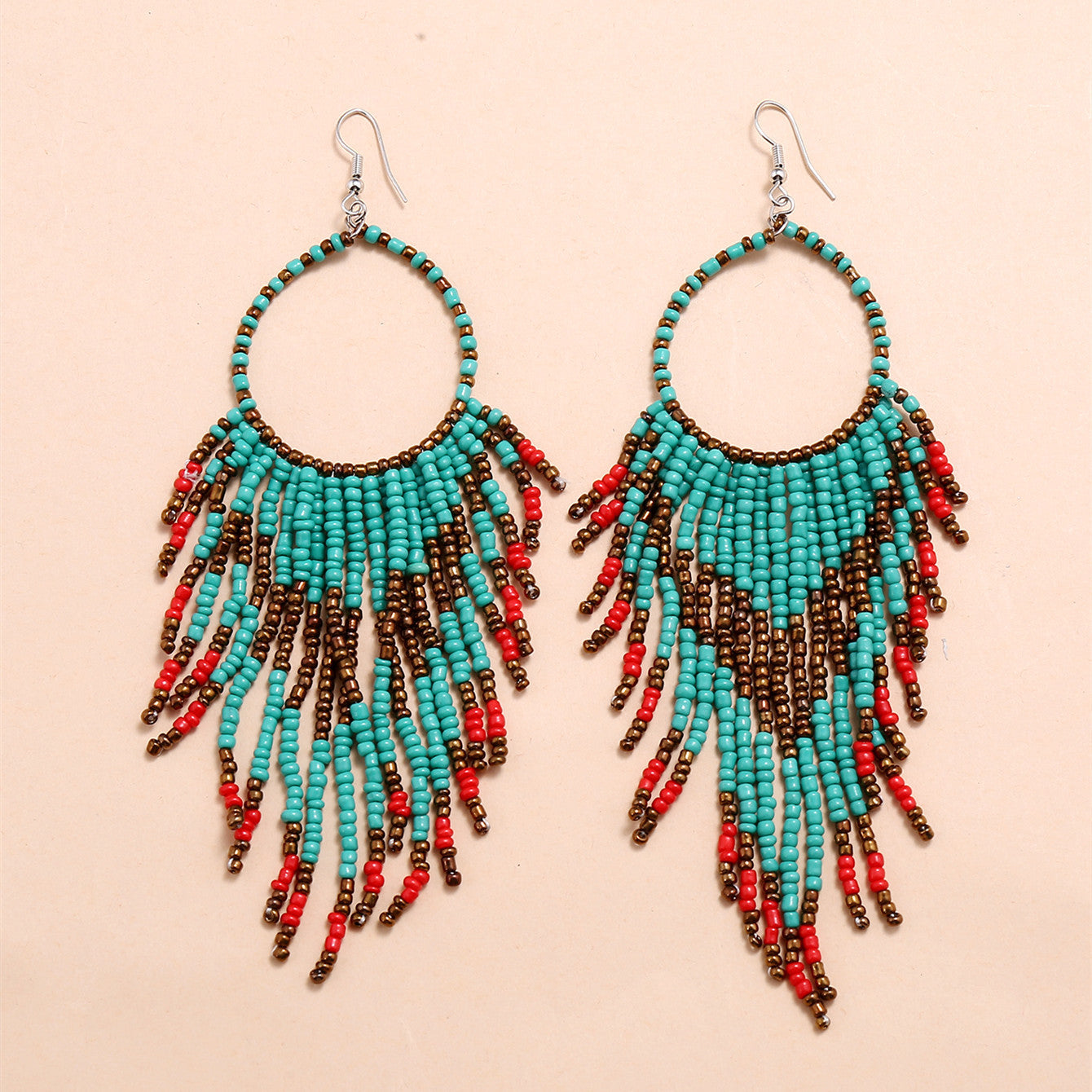 Wholesale Vintage Bohemian Long Bead Earrings
