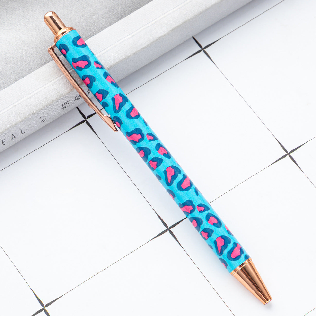 Wholesale Leopard Pattern Pushing Metal Ballpoint Pen