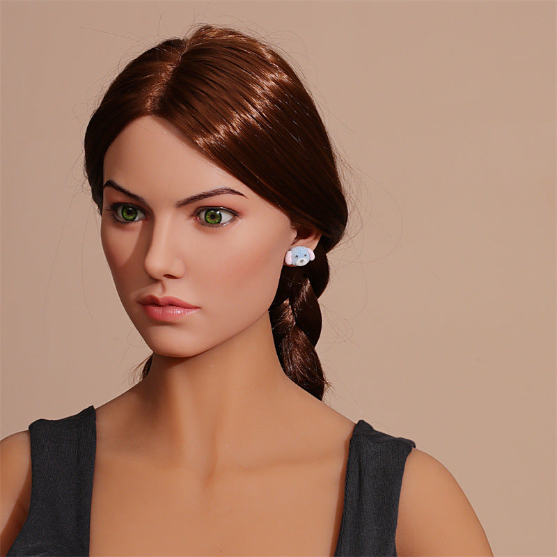 Wholesale Cute Animals Cartoon Flocking Earrings