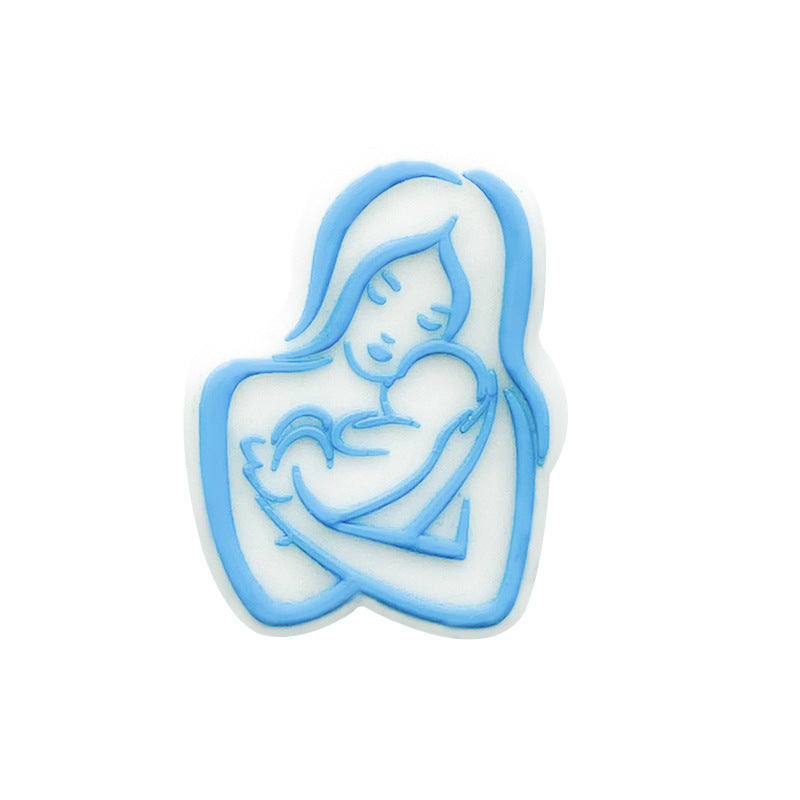 Wholesale 10pcs Silicone Mother's Day Teether Loose Focal beads