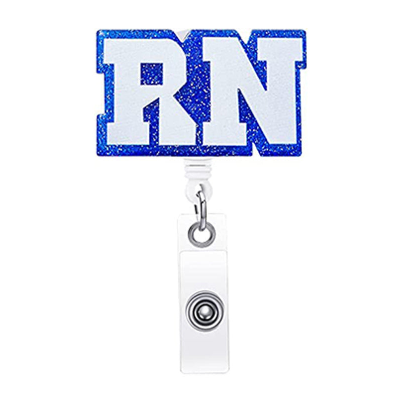 Wholesale Badge Reels Glitter Sequin Nurse Doctor Acrylic Retractable Keychains