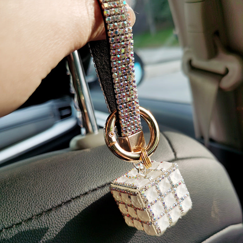 Wholesale Rubik's Cube Diamond Keychain