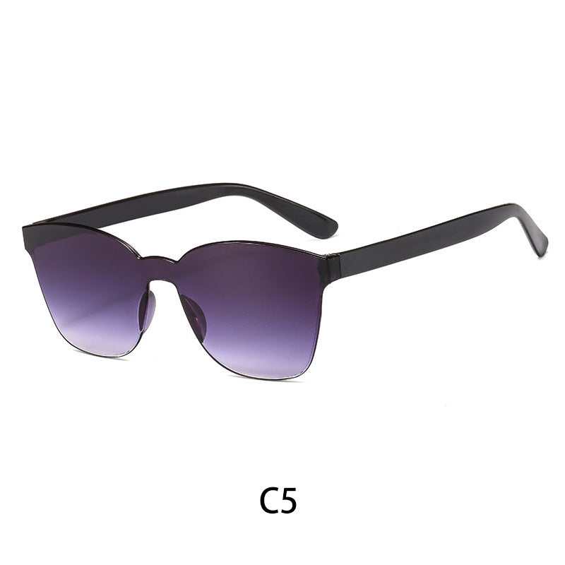 Wholesale PC Candy Color Adult All In One Rimless Sunglasses