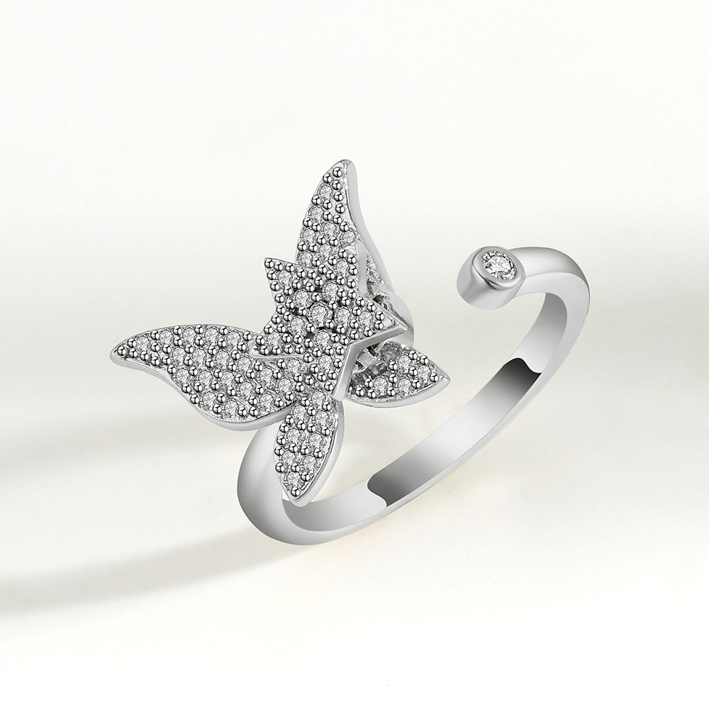 Wholesale Zircon Rotary Stone Copper Rings