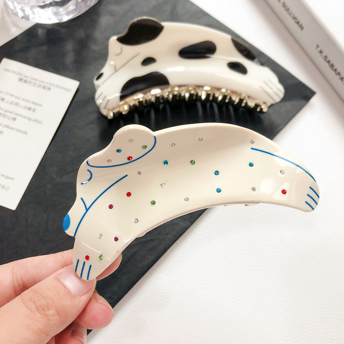 Wholesale Puppy Spotted PVC Hair Clips