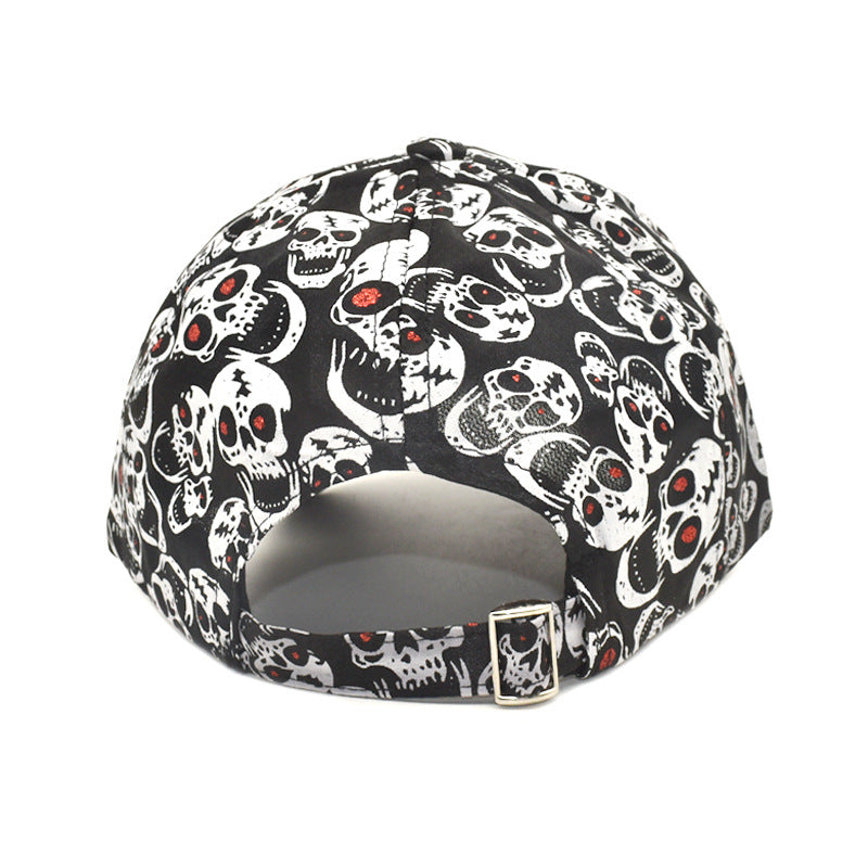Wholesale Polyester Skull Head Printed Baseball Cap