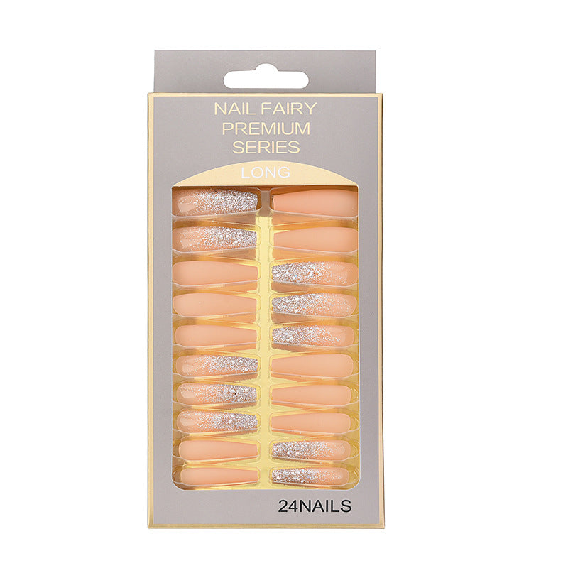 Comercio al por mayor mate mate degradado francés parche largo arte de uñas