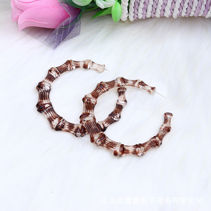 Wholesale Leopard Slub Acrylic Ear Studs