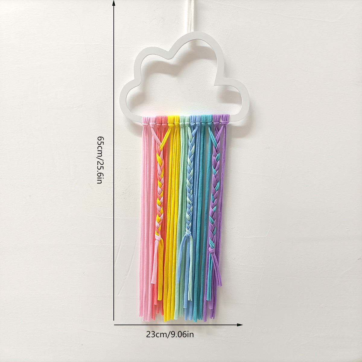 Wholesale Wool Smiley Cloud Rainbow Ornament