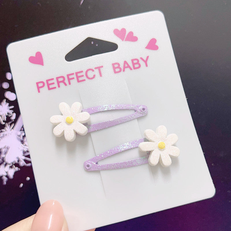 Wholesale 4CM Swan Daisy Bow Knot Hair Clip Set For Kids
