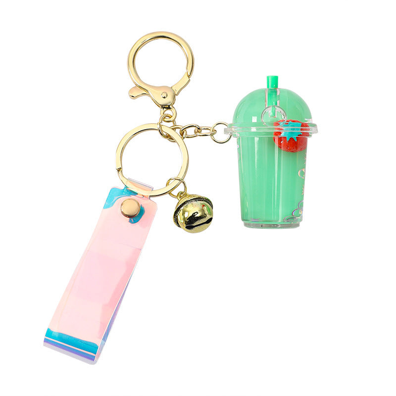 Wholesale Acrylic Milk Tea Cup Fruit Creative Keychain