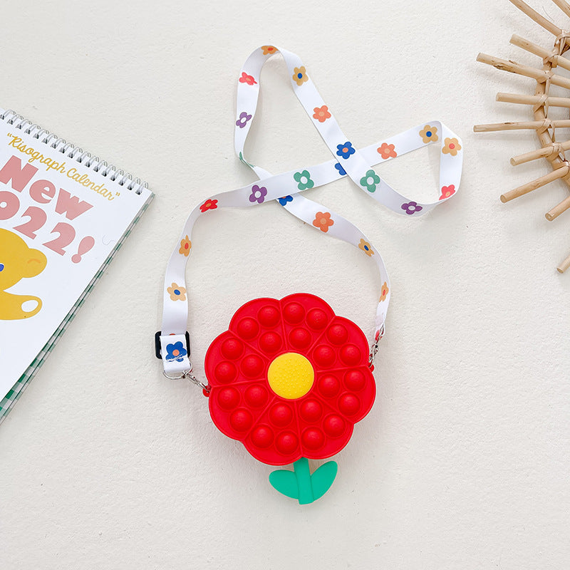 Wholesale Silicone Decompression Flowers Children Shoulder Bag
