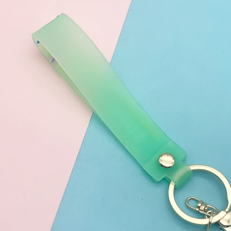 Wholesale Soft Glue Translucent Lanyard Keychains