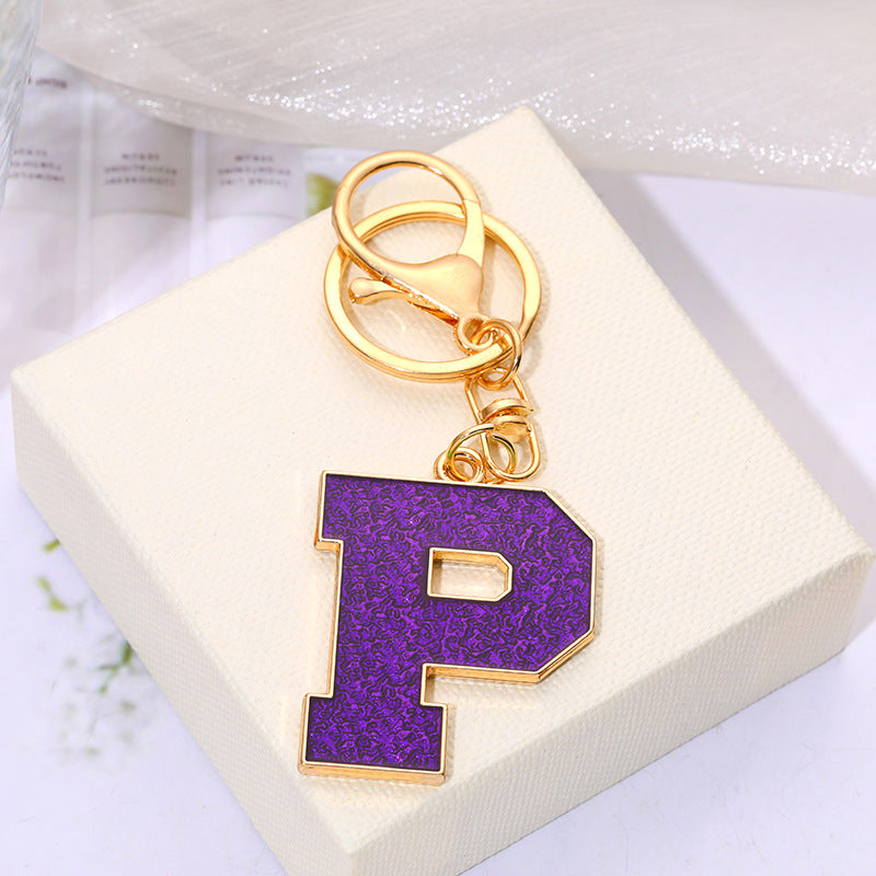 Wholesale Creative Alloy Jewelry 26 English Alphabet Keychain