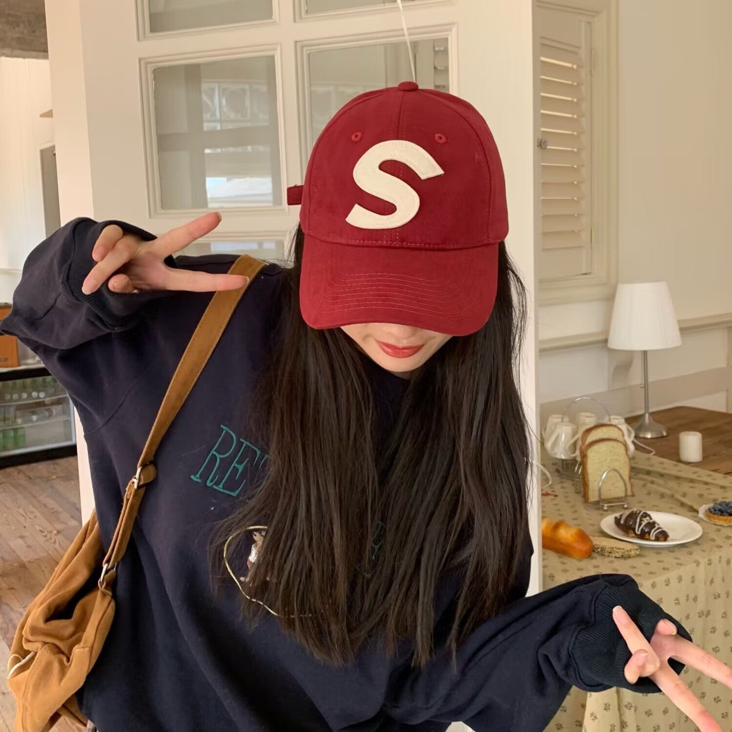 Wholesale Polyester S Letter Wide Brim Baseball Cap