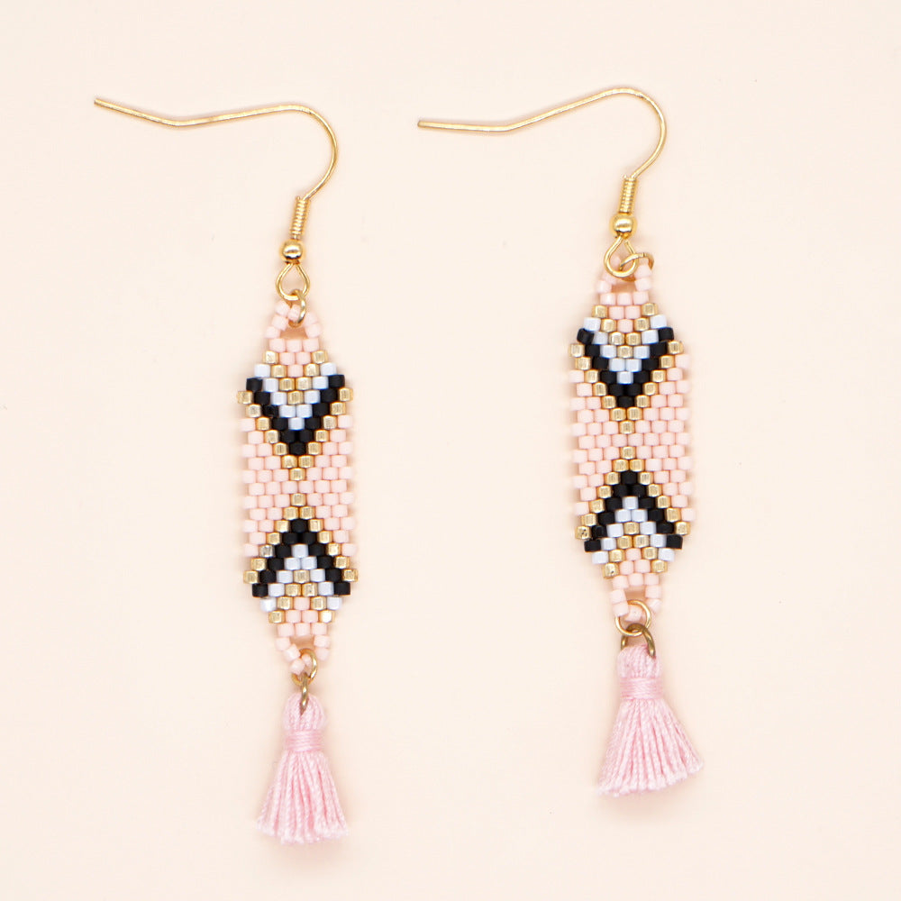Wholesale Ethnic Style Tassel Beads Earrings