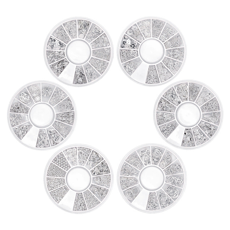 Wholesale Nail Art Rivets Star and Moon Metal Alloy Nail Decoration Hollow Nail Art Diamonds