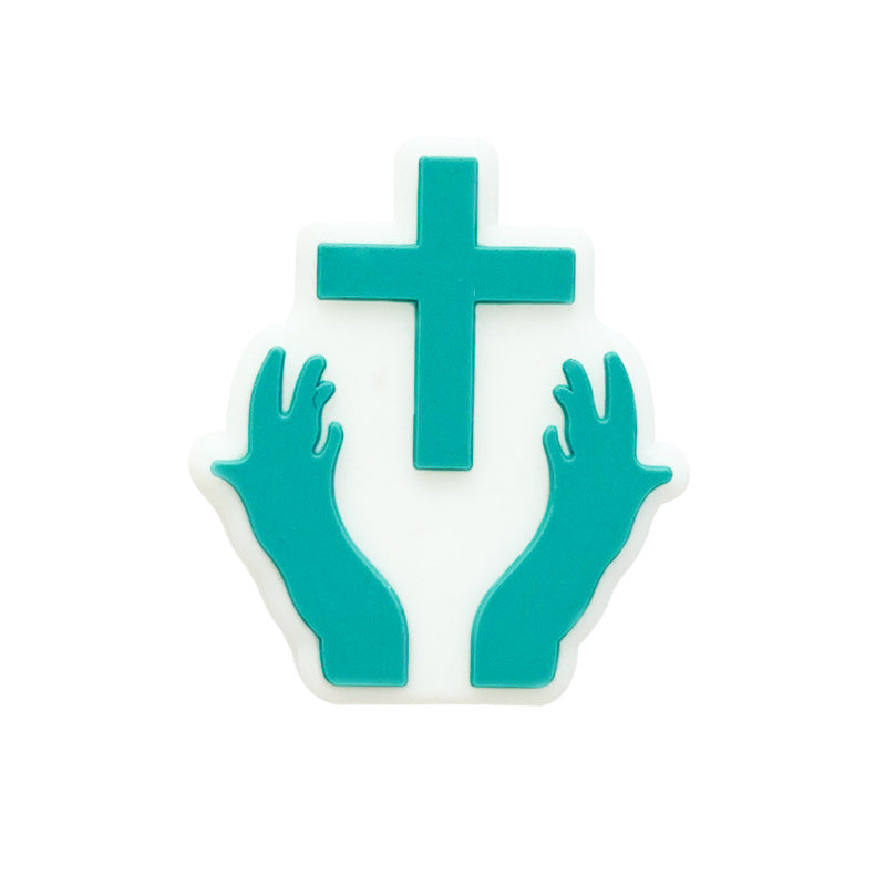 Venta al por mayor 10 piezas de cadena de chupete muerde cuentas de silicona