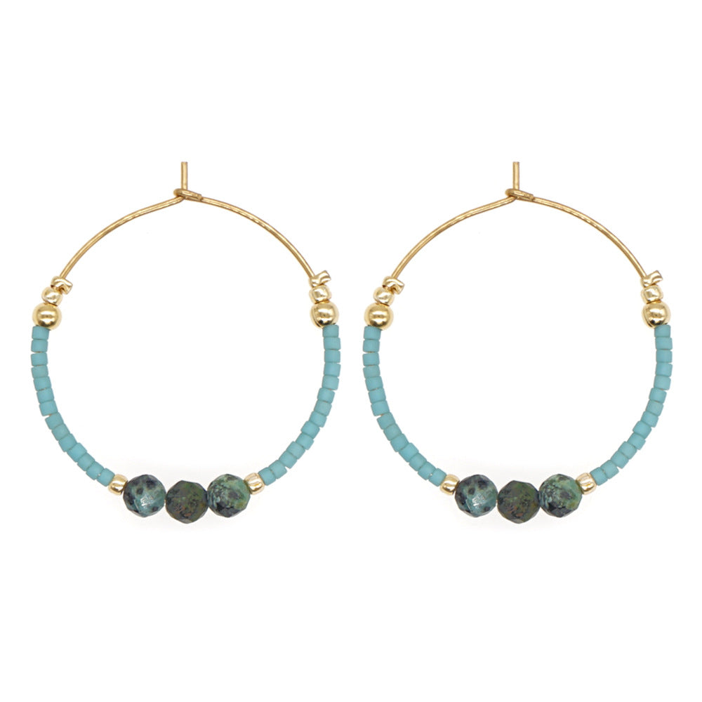 Wholesale Bohemian Ethnic Style Rice Beads Earrings