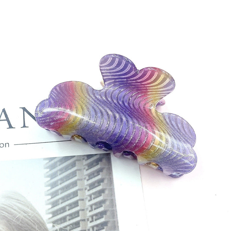 Wholesale Large Acrylic Glitter Pastel Bar Hair Clips