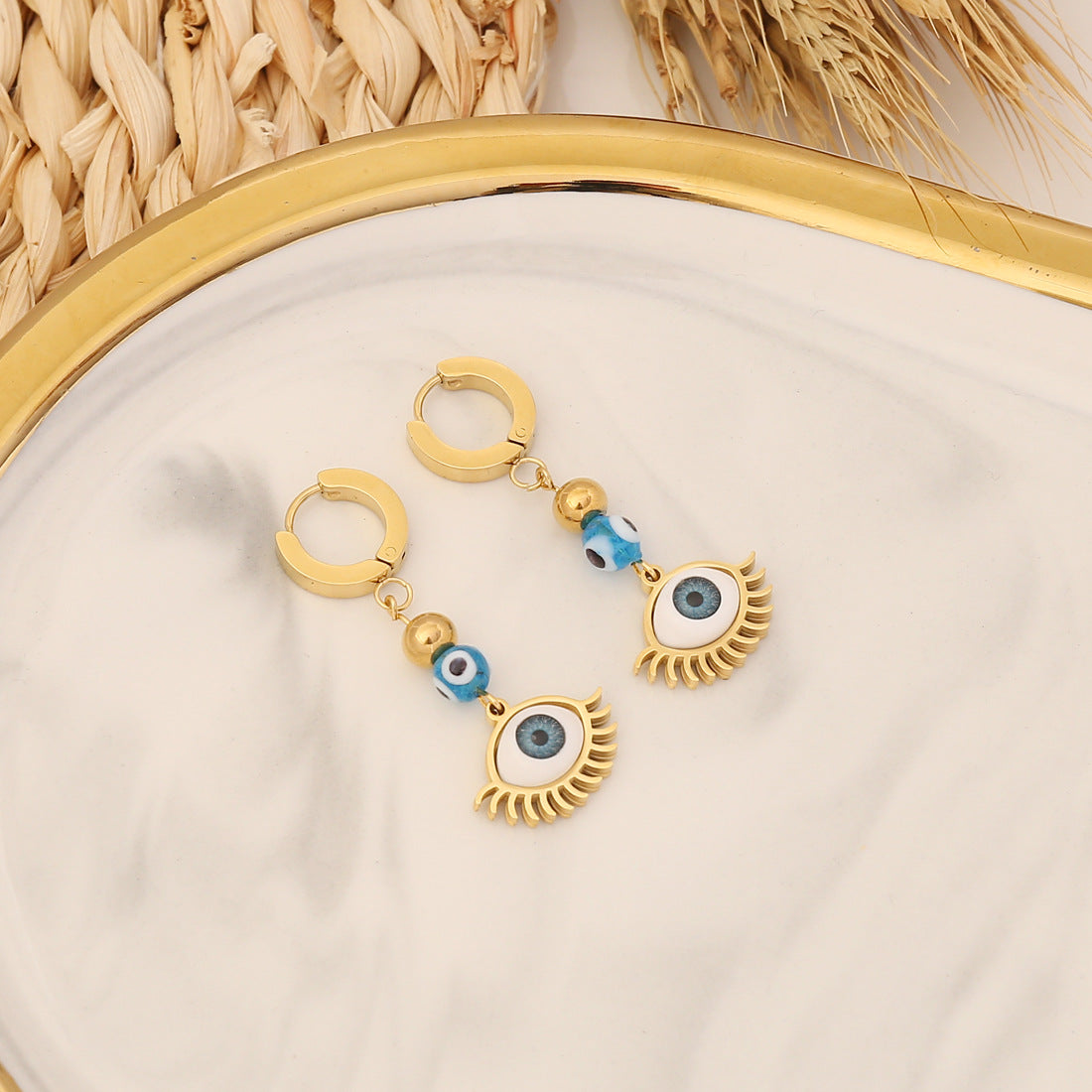 Wholesale Jewelry Stainless Steel Eye Earrings