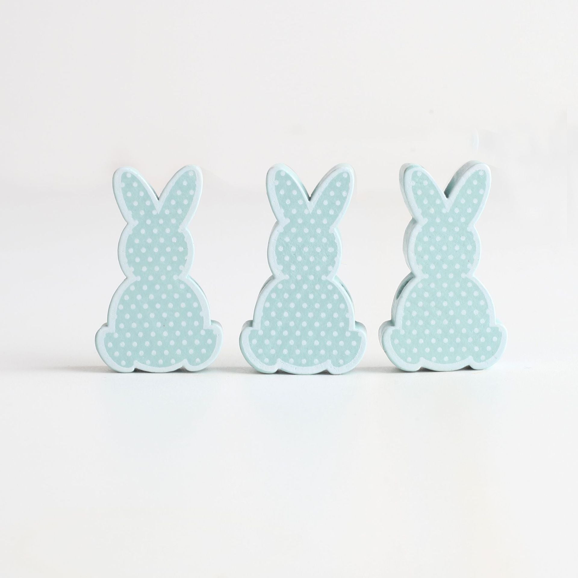 Wholesale 10PCS Easter Bunny 3*2*0.8CM Wooden Beads