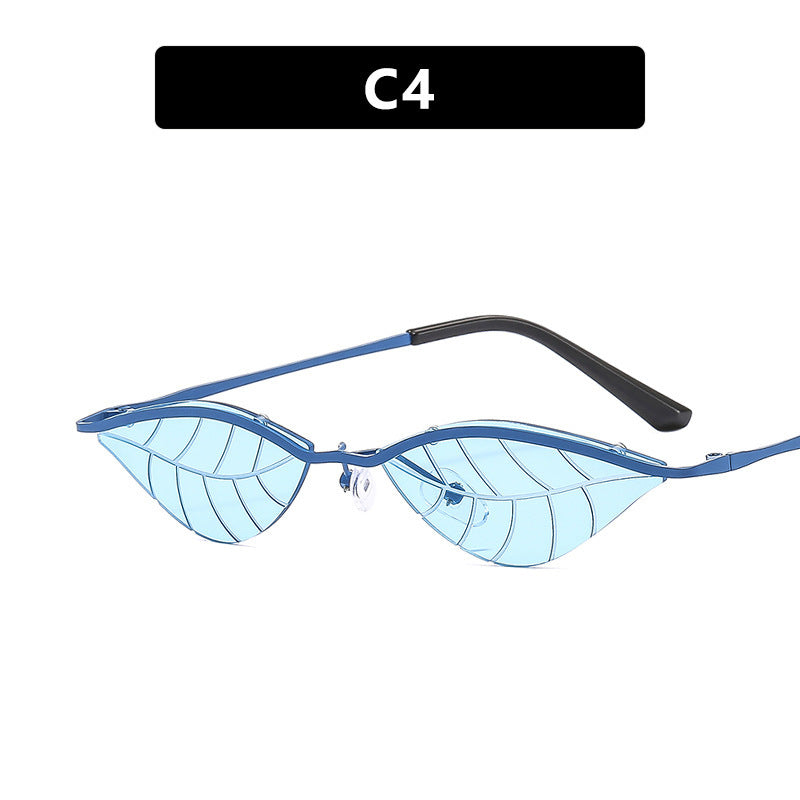 Wholesale PC Frameless Small Frame Cutting Edge Christmas Decoration Leaves Sunglasses