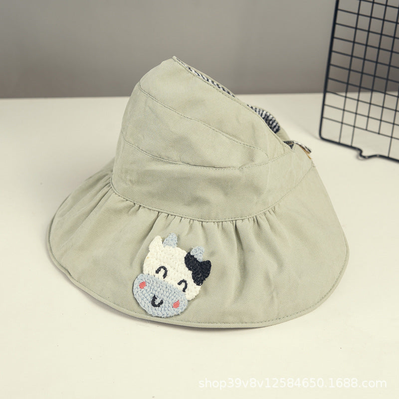 Wholesale Cotton Kids Cartoon Empty Bucket Hat