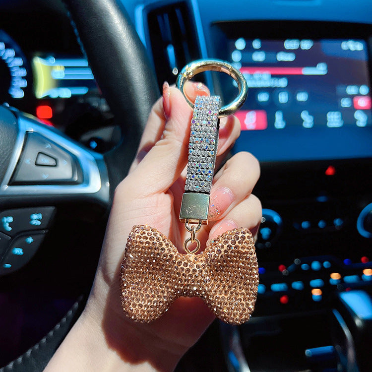 Venta al por mayor Llavero encantador del arco del diamante