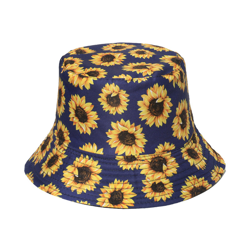 Sombrero de cubo de girasol de poliéster al por mayor