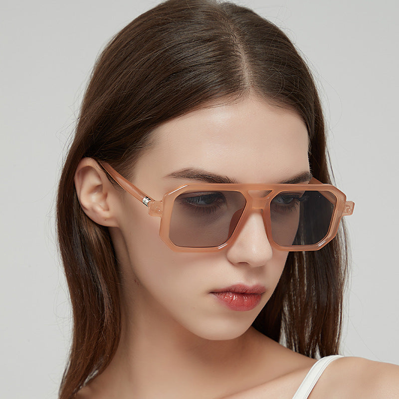 Wholesale PC Double Beam Polygon UV Protection Sunglasses