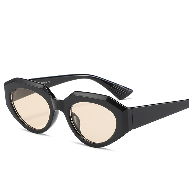 Wholesale PC Cat Eye Small Frame Polygon Sunglasses