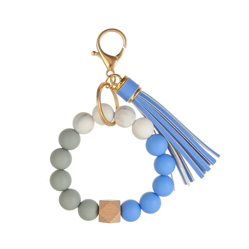 Wholesale Gradient Color Bracelet Silicone Keychain