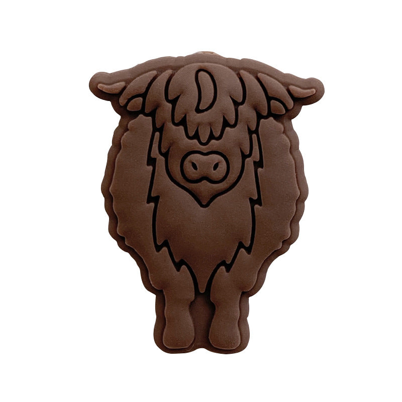 Venta al por mayor 10 piezas de cuentas de silicona de vaca