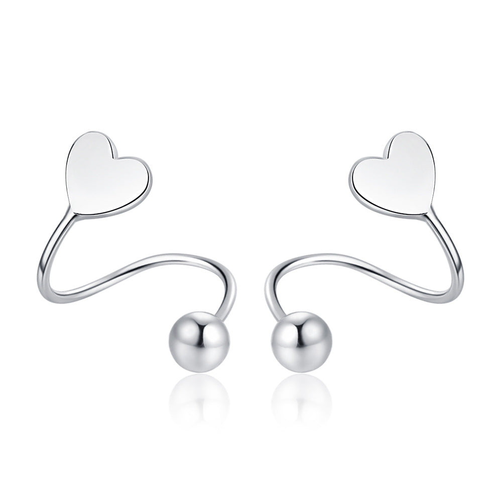 Aretes De Cobre De Primavera De Corazón al por mayor